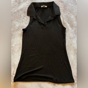 ✨✨ Bozzolo Black Sleeveless Collared Top ✨✨